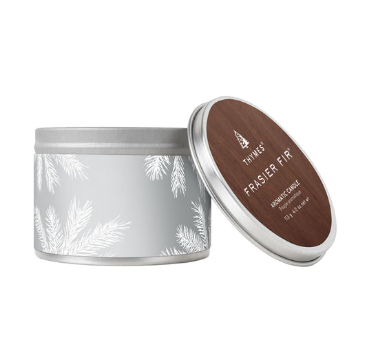 Frasier Fir Statement Tin Candle Silver