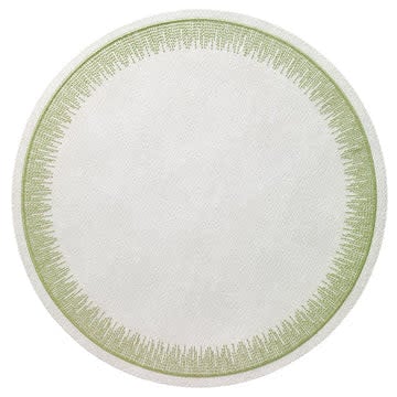 Bodrum Flare Round Placemats Set of 4 | 16in Fern