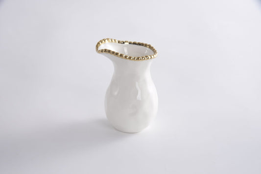 Creamer/Pitcher | White + Gold