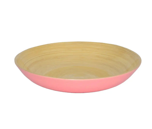 Bamboo Classic Fruit Bowl | 11.8 x 2in Light Pink