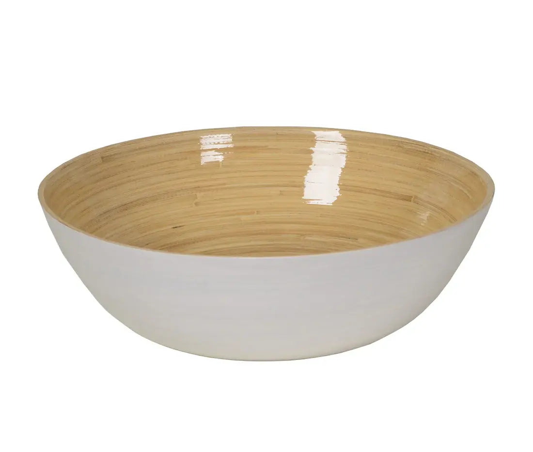 Bamboo Classic Bowl | 11.7x 3.9in White