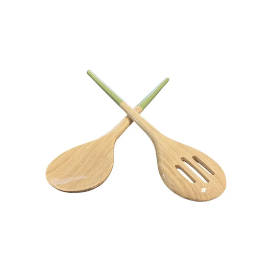 Bamboo Classic Refined Server Set | 12.8in Pastel Green