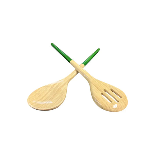 Bamboo Classic Refined Server Set | 12.8in Grass Green