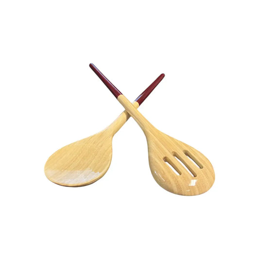 Bamboo Classic Refined Server Set | 12.8in Red