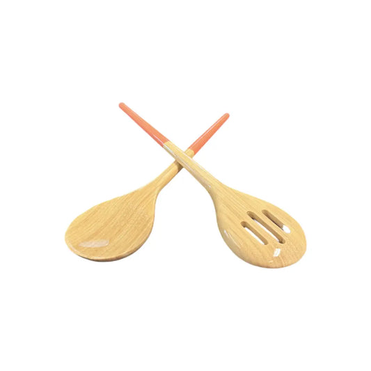 Bamboo Classic Refined Server Set | 12.8in Apricot