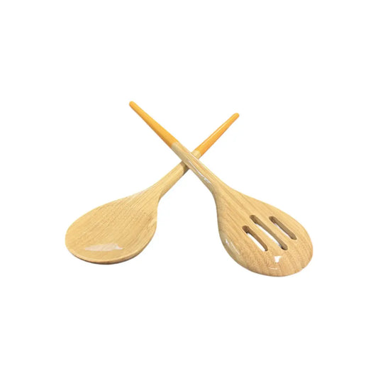 Bamboo Classic Refined Server Set | 12.8in Yellow
