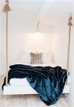 Couture Collection Mink Faux Fur Throw Blanket | 60in Steel Blue