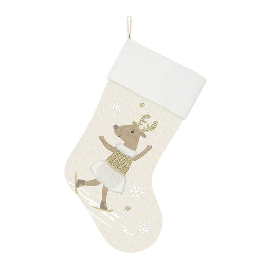 Skating Reindeer Stocking