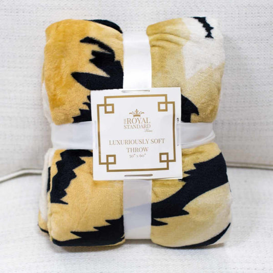 Tiger Throw Blanket | Orange + Black 50x60in