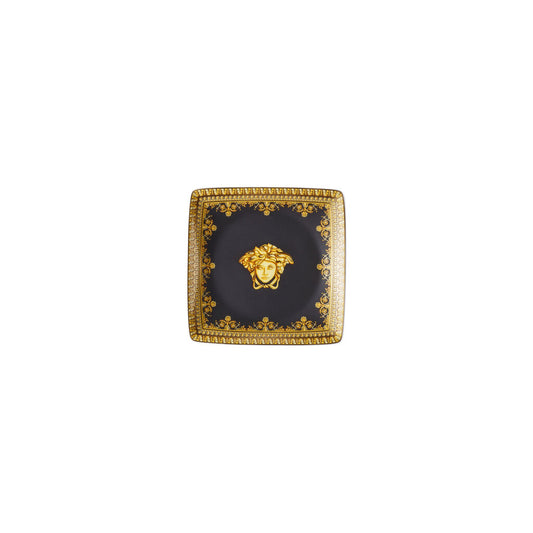 Versace I Love Baroque Nero Square Canape Dish | 4.75in