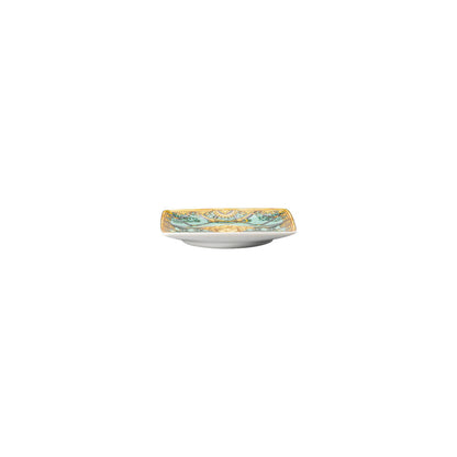 Versace Scala Palazzo Verde Square Canape Dish | 4.75in