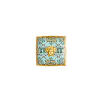 Versace Scala Palazzo Verde Square Canape Dish | 4.75in