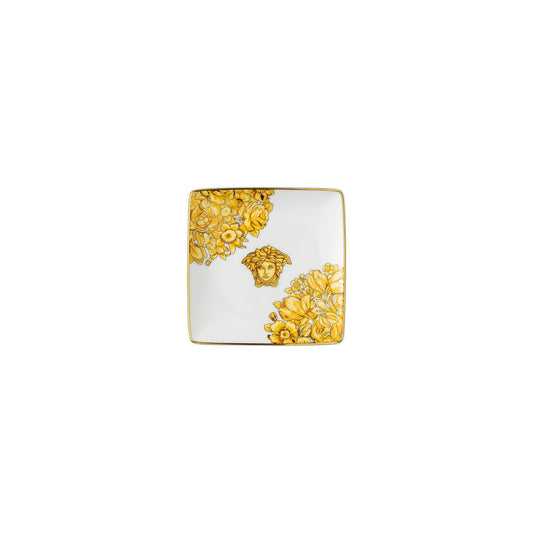 Versace Medusa Rhapsody White Square Canape Dish | 4.75in
