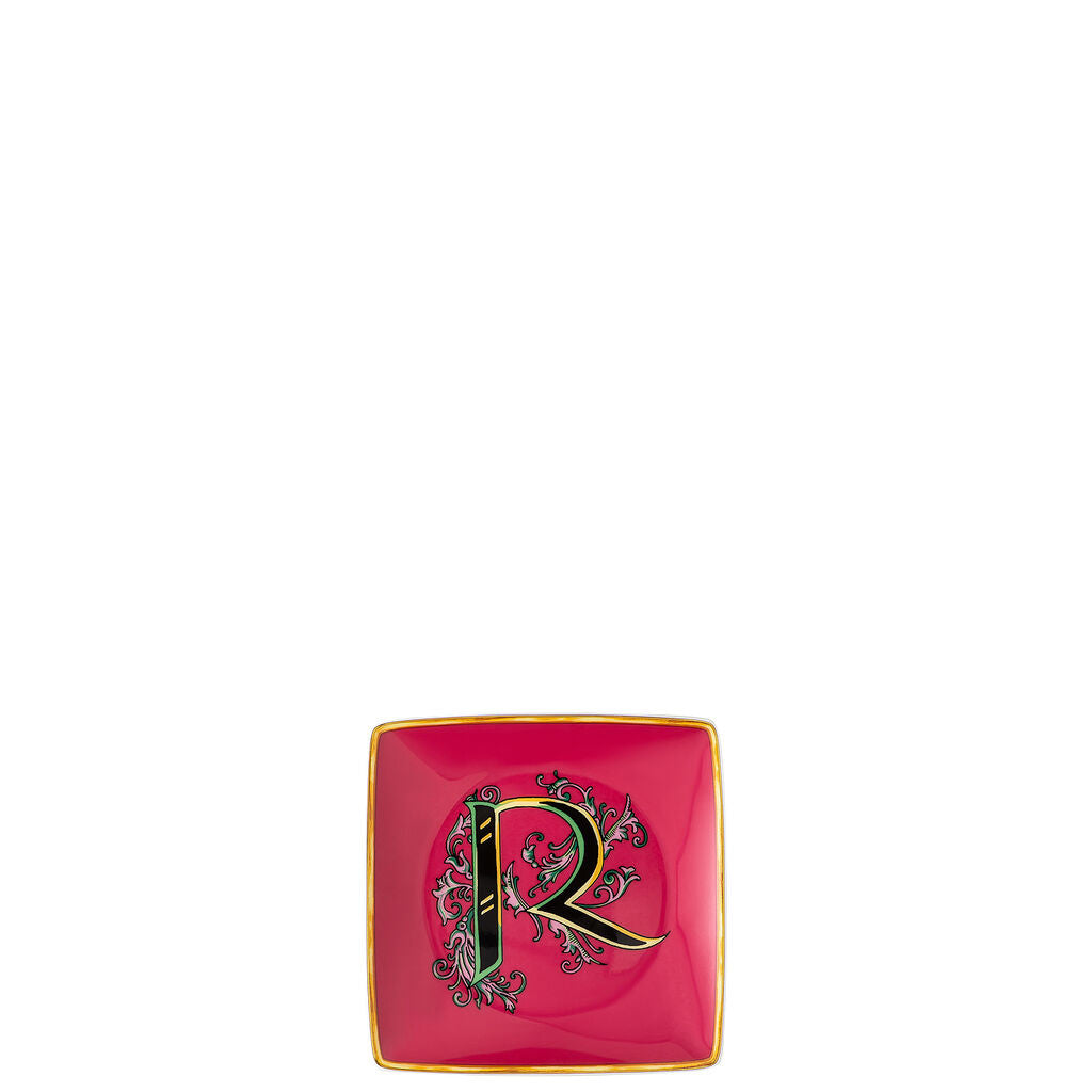Versace Alphabet Square Canape Dish Set | 4.75in VERSACE