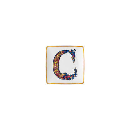 Versace Alphabet Square Dish | 4.75in C
