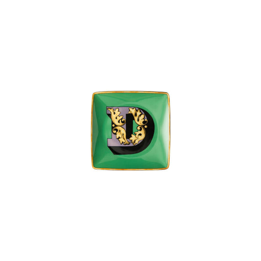 Versace Alphabet Square Dish | 4.75in D