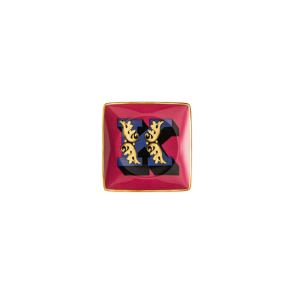 Versace Alphabet Square Dish | 4.75in K