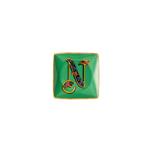 Versace Alphabet Square Dish | 4.75in N