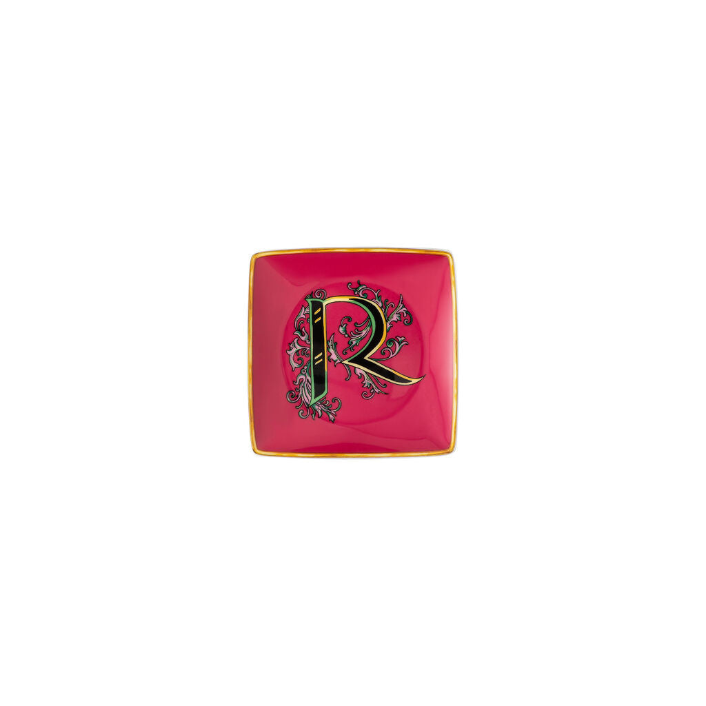 Versace Alphabet Square Dish | 4.75in R