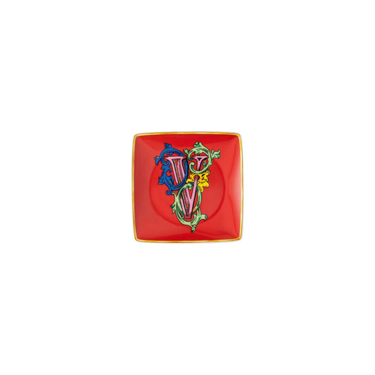 Versace Alphabet Square Dish | 4.75in V