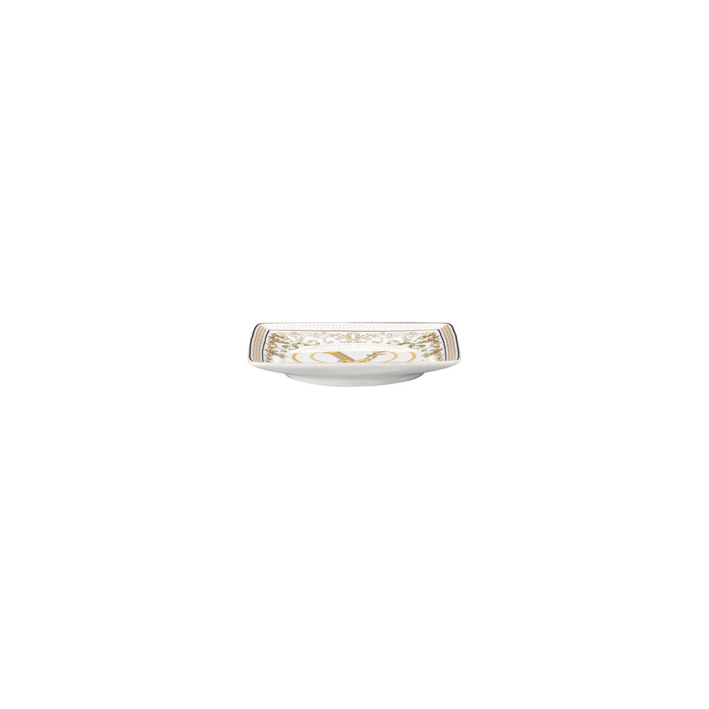 Versace Virtus Gala Square Canape Dish | 4.75in White