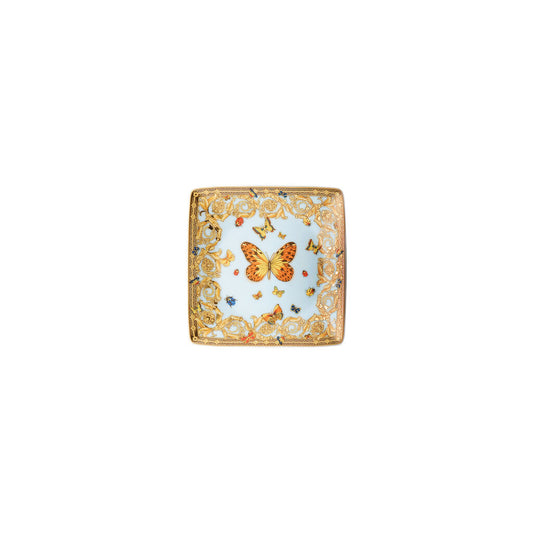 Versace Le Jardin Butterfly Garden Square Canape Dish | 4.75in