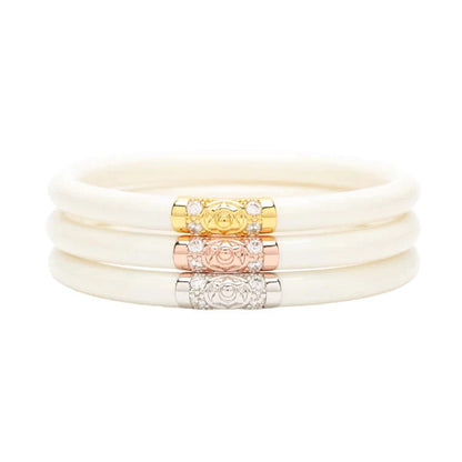 Budha Girl Three Kings All Weather Bangles S/3 Ivory S
