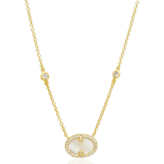 Hint Of Sparkle Gold Pendant Necklace