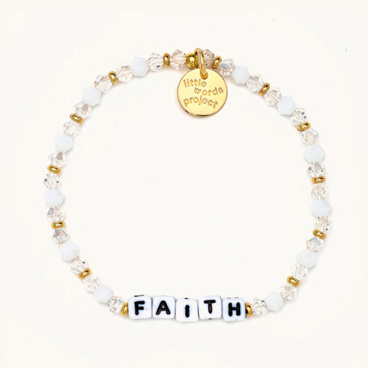 Faith Hydrangea Beaded Stretch Bracelet