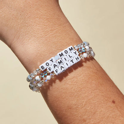 Faith Hydrangea Beaded Stretch Bracelet