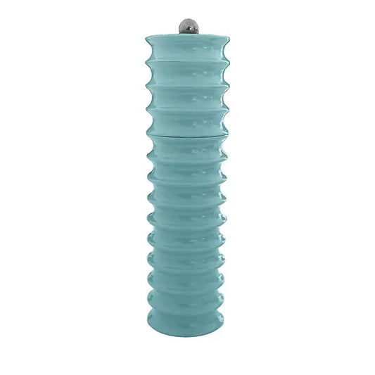 Twister Wood Lacquer Salt or Pepper Mill Grinder | 9.5in Eau De Nil Aqua