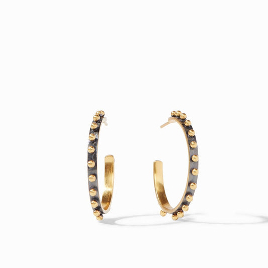 SoHo Studded Hoop Earrings | Mixed Metal Medium