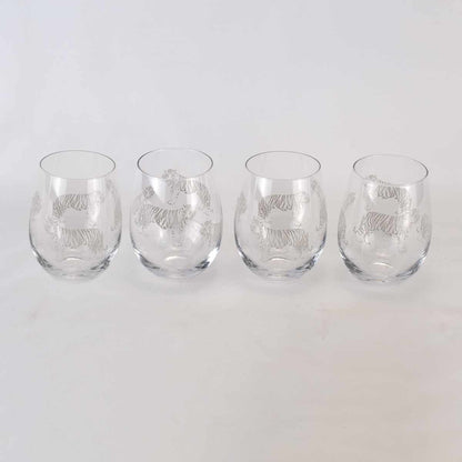 Tiger on the Prowl Wine Glass | 16oz