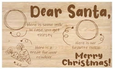 Dear Santa Serving Board