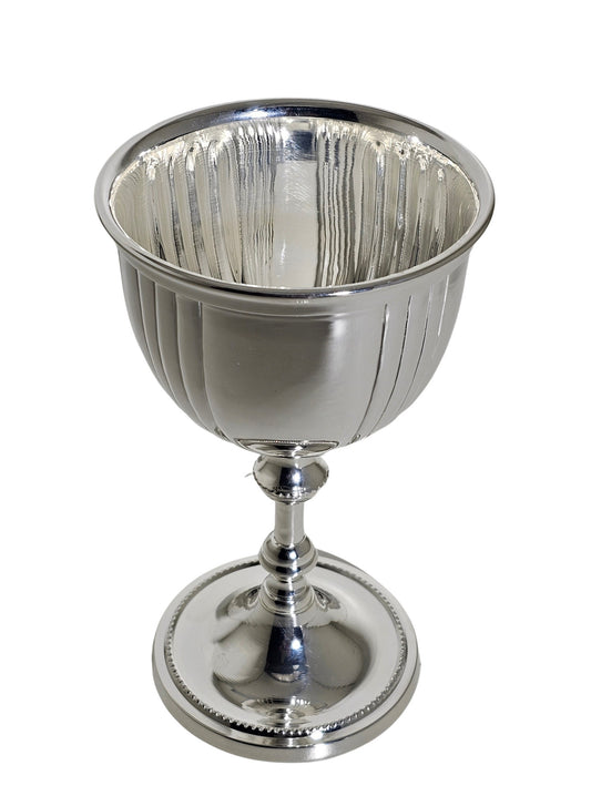 Goblet Fluted Silver Plate | 6.5in