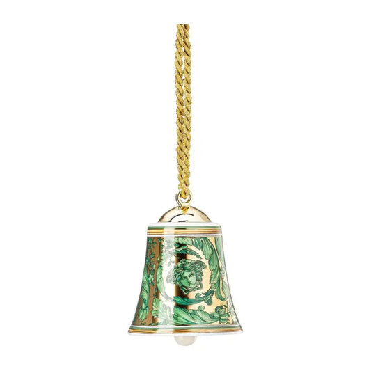 Versace Medusa Garland Bell Ornament | 2.75in Green