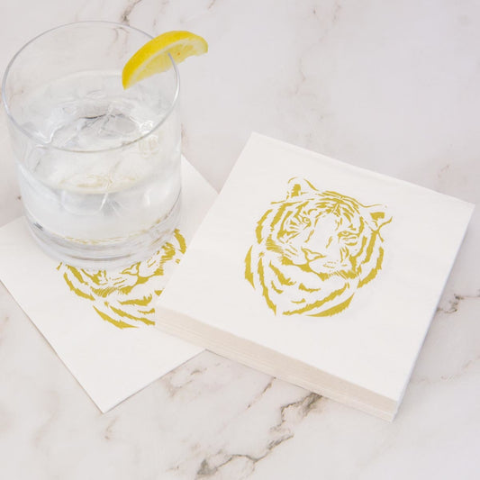 Tiger Cocktail Napkins | 5in