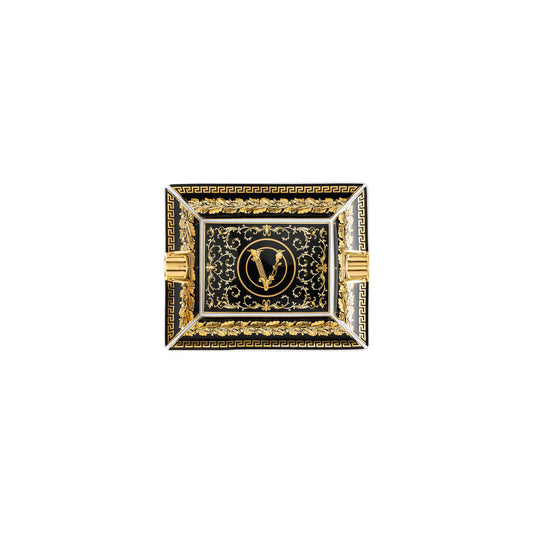 Versace Virtus Gala Ashtray | 7.25in Black