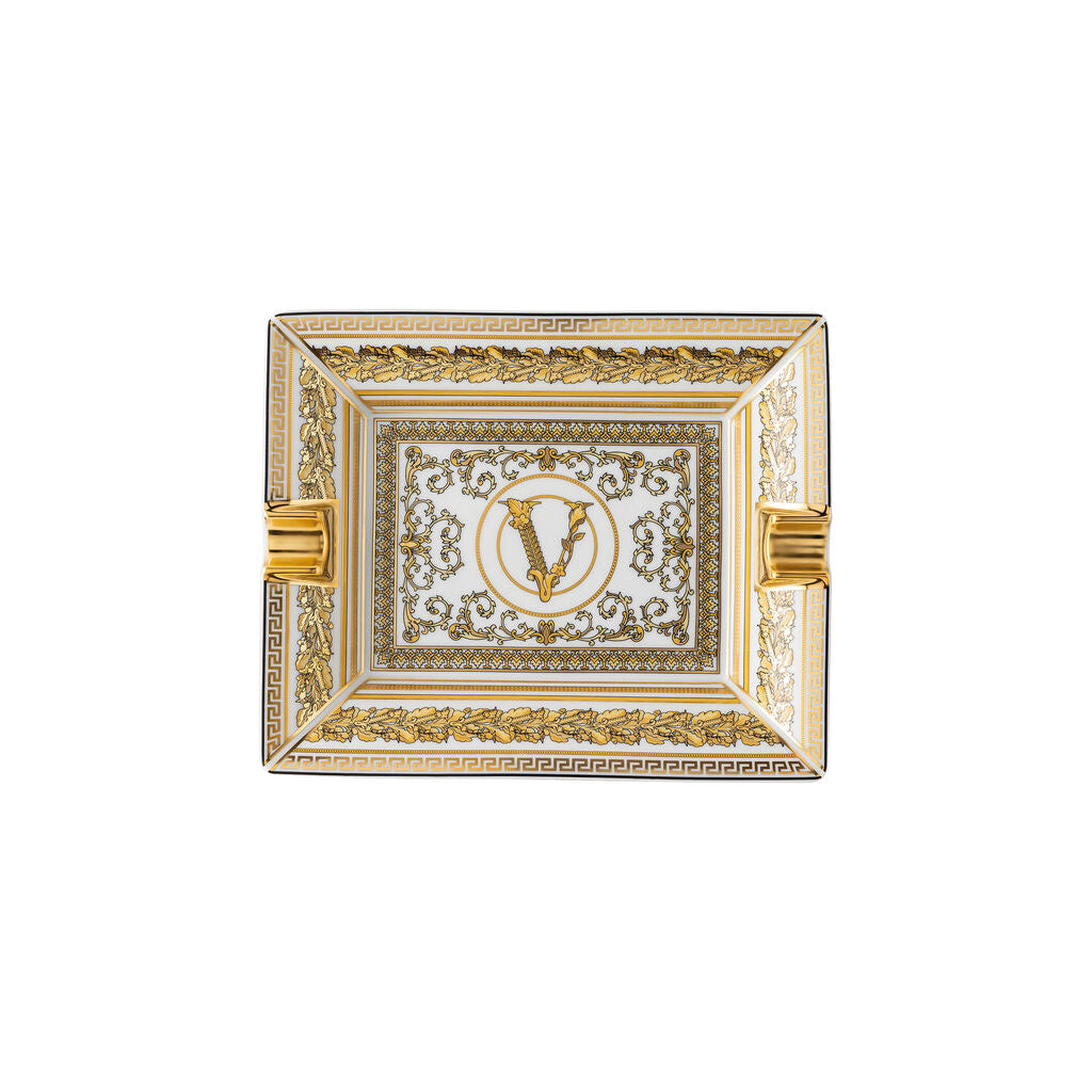 Versace Virtus Gala Ashtray | 6.25in White