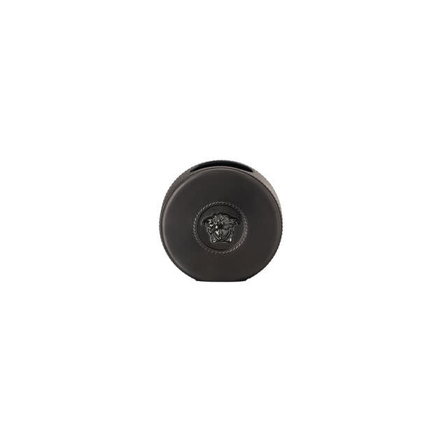 Versace La Medusa Round Mini Vase | 4in Black