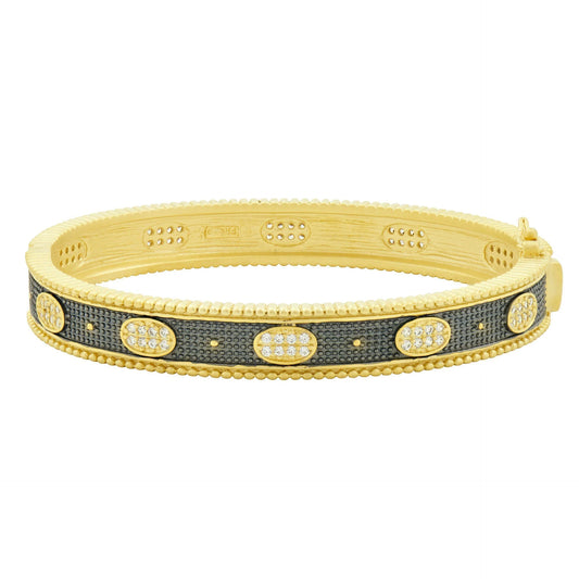 Signature Oval Eternity Hinged Bangle