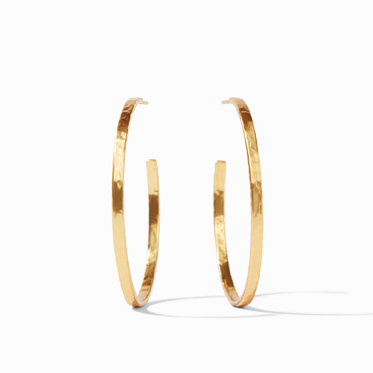 Crescent Gold Hoop Earrings | Extra Large 2in