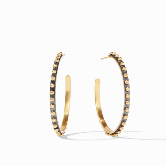SoHo Studded Hoop Earrings | Mixed Metal Large