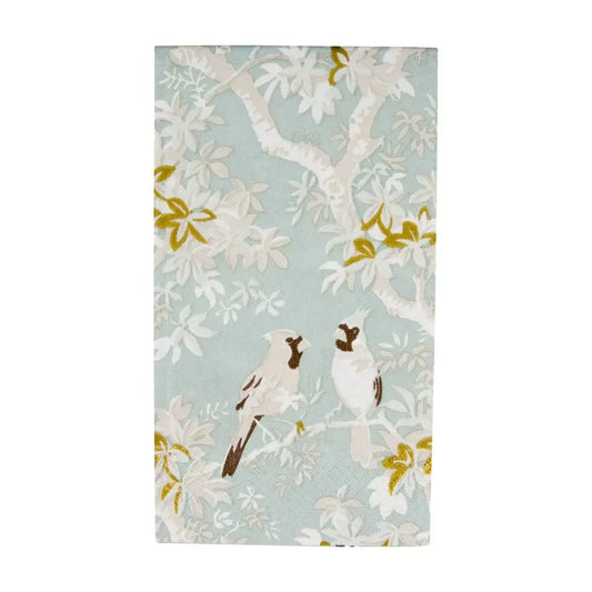 Scenic Songbirds Celadon Guest Towel