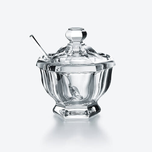 Baccarat Harcourt Mustard Jar w/Spoon