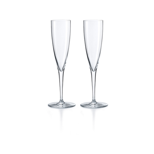 Baccarat Crystal Dom Perignon Champagne + Cocktail Flute Set of 2 | 9.25in