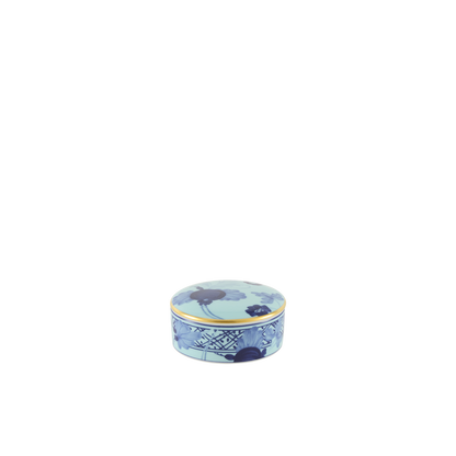 Ginori 1735 Oriente Italiano Iris Small Low Box with Cover | 1.5in