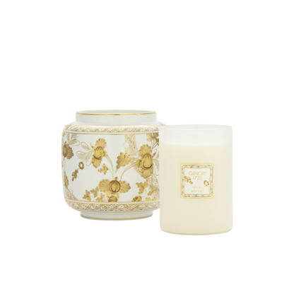 Ginori 1735 Oriente Italiano Aurum Scented Candle Holder Vase | 7in