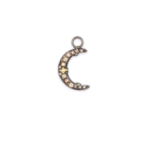 Crescent Moon Charm 17mm