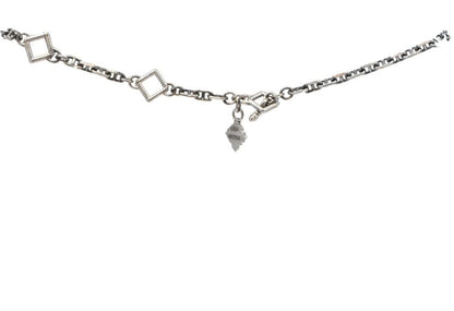 Pave Heart Necklace BLK Sapp 14K RG